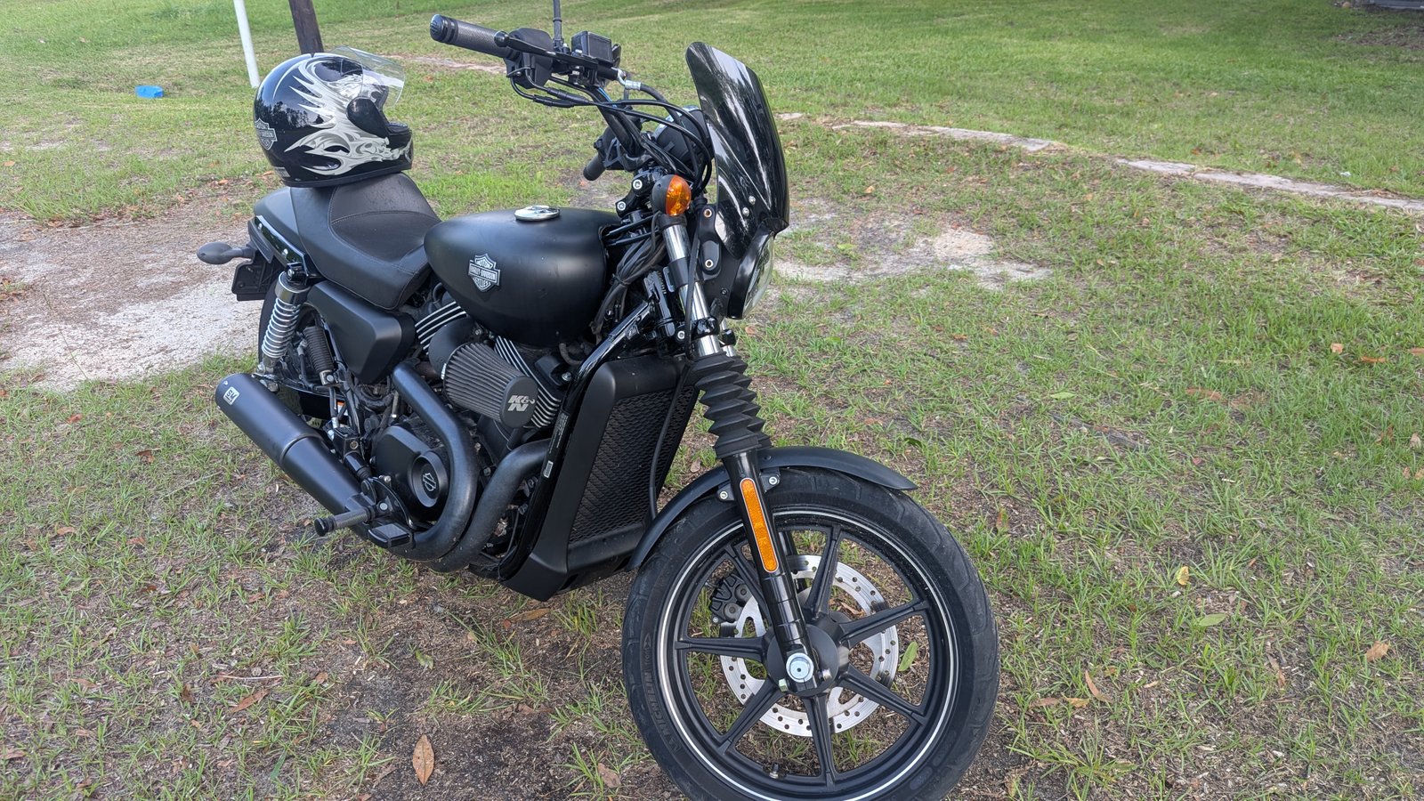 A Harley Davidson Street 750 left front