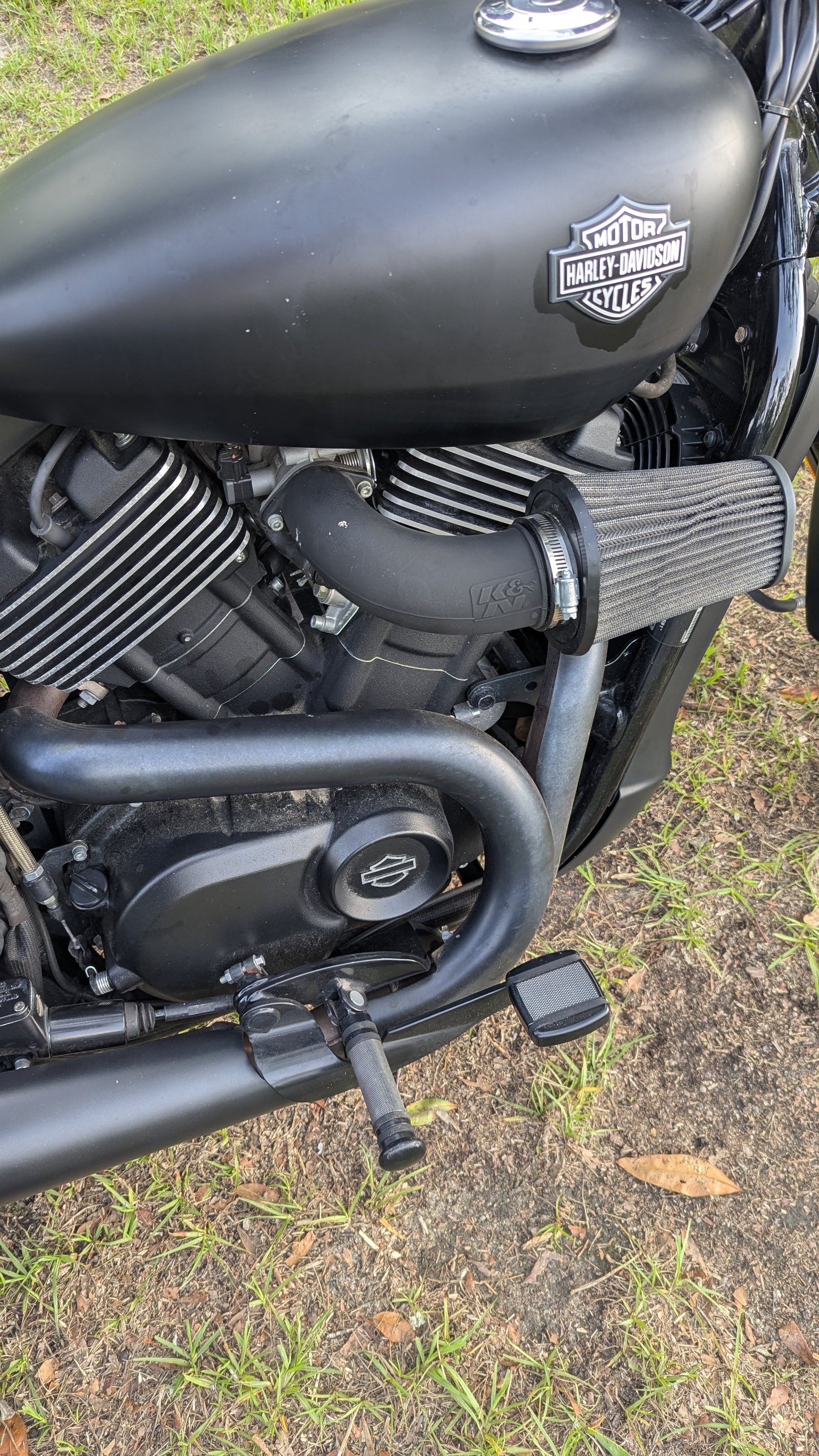 A Harley Davidson Street 750 right side