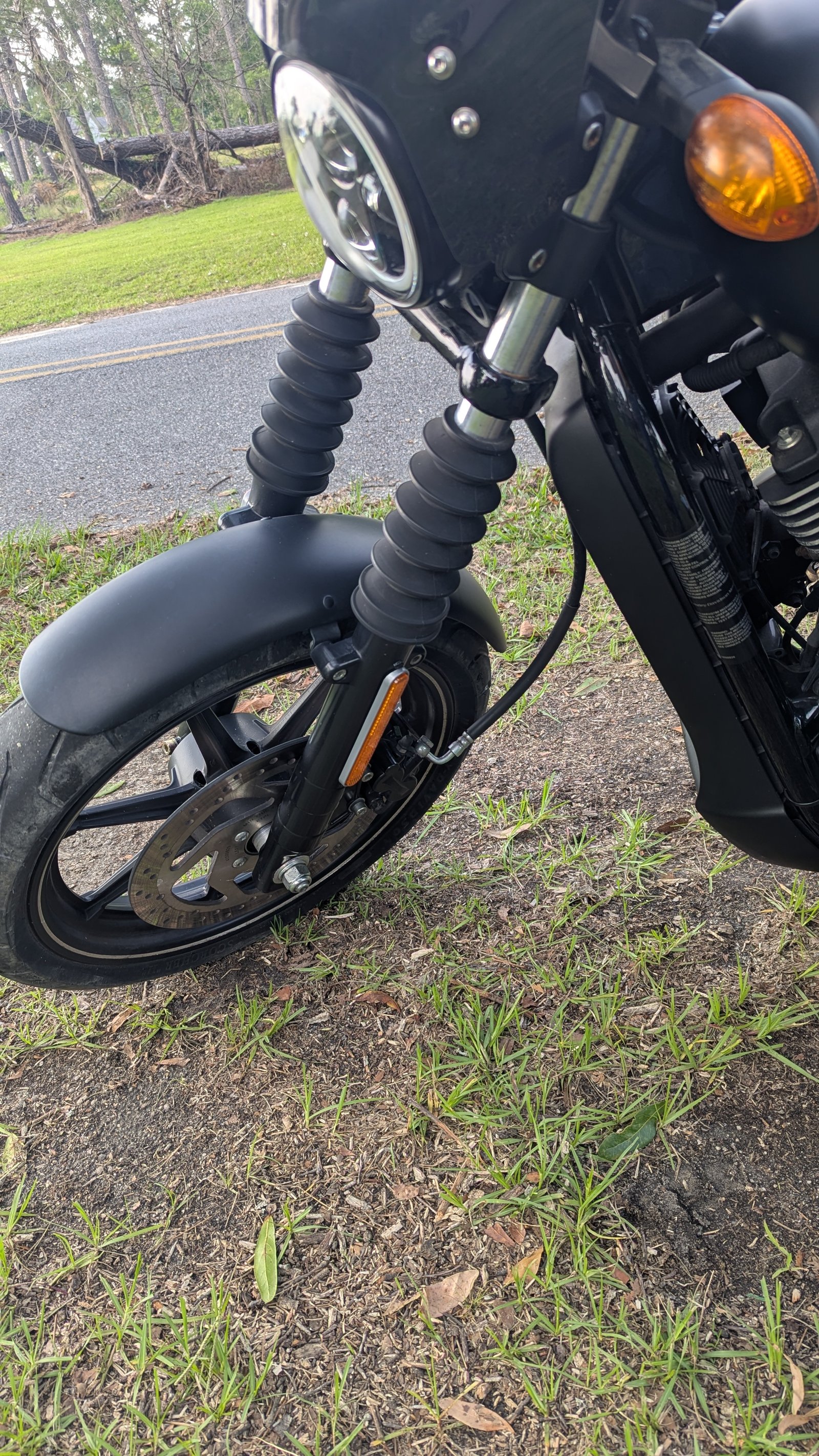 A Harley Davidson Street 750 right front